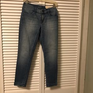 Loft Curvy  Skinny Ankle Cuffed Crop Jean